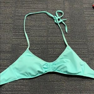 blue halter bathing suit top